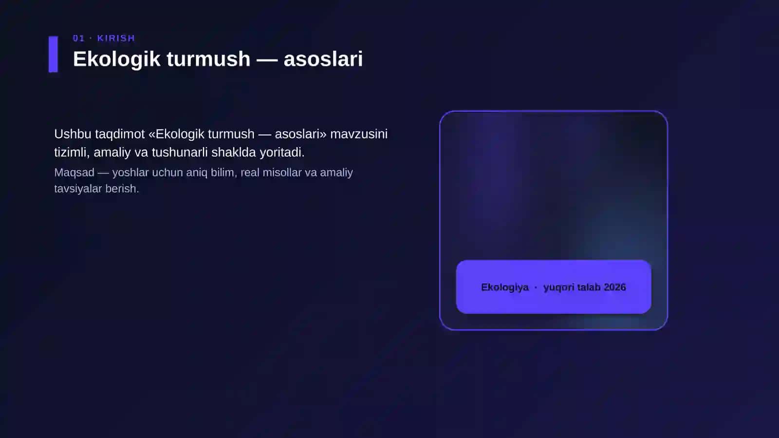 Ekologik turmush — asoslari 4