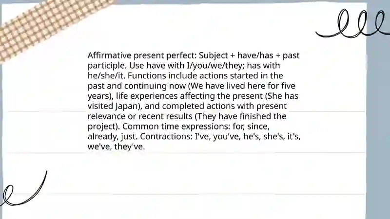 Present perfect 4