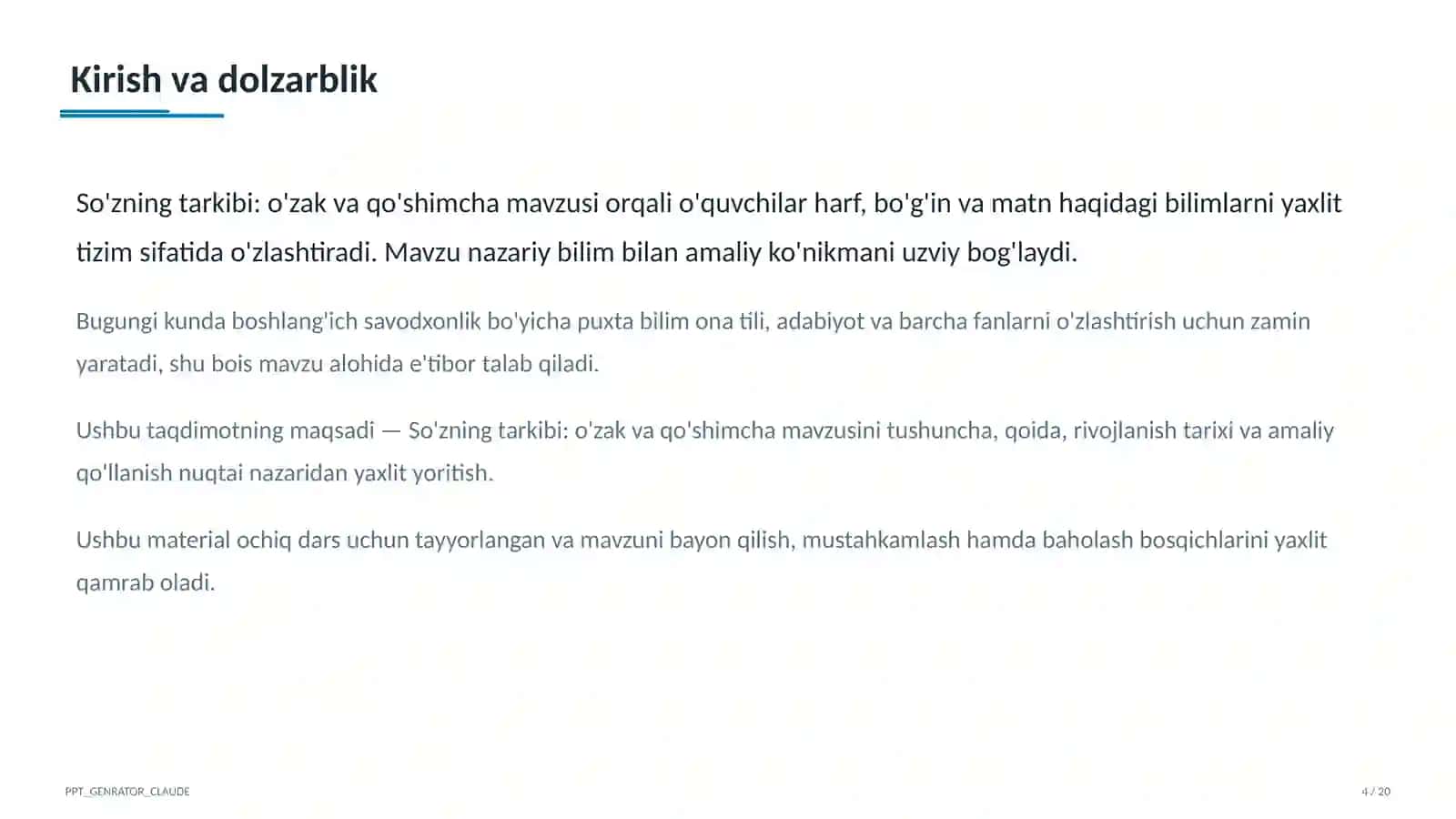 Dars rejasi 2