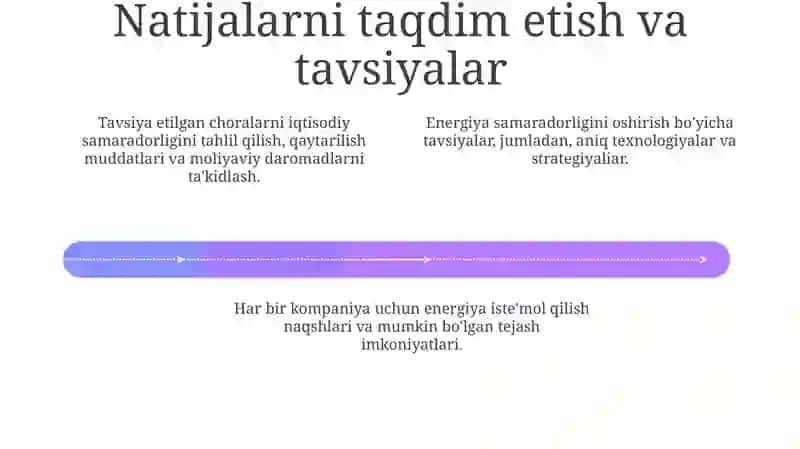 Energiya Auditi Topilmalari va Tavsiyalar 4