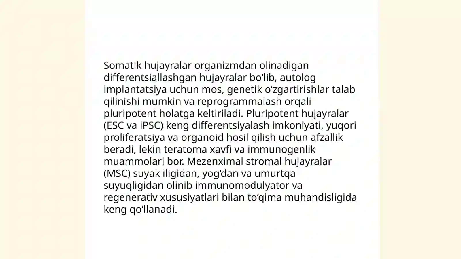 To'qima muhandisligi va yangi to'qimalar ishlab chiqarish asoslari 4