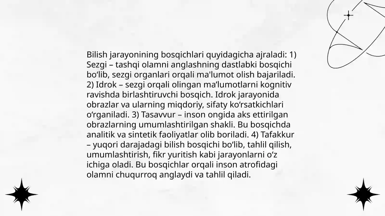 Shaxsning bilish faoliyati 4