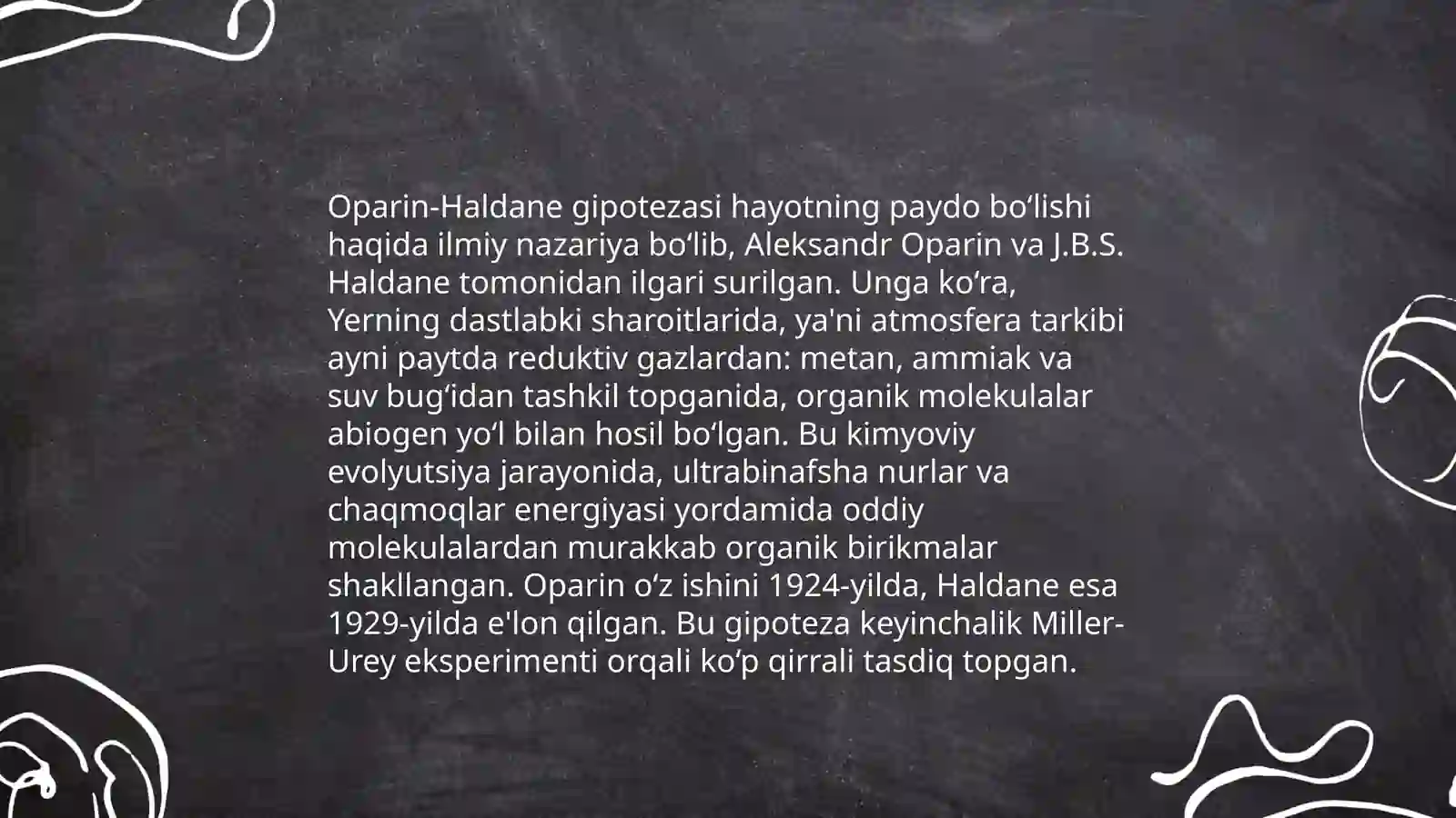 Yerda hayotning paydo boʻlishi 4