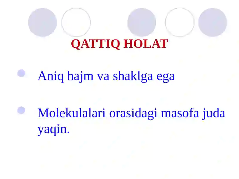 Moddaning agregat holati 4