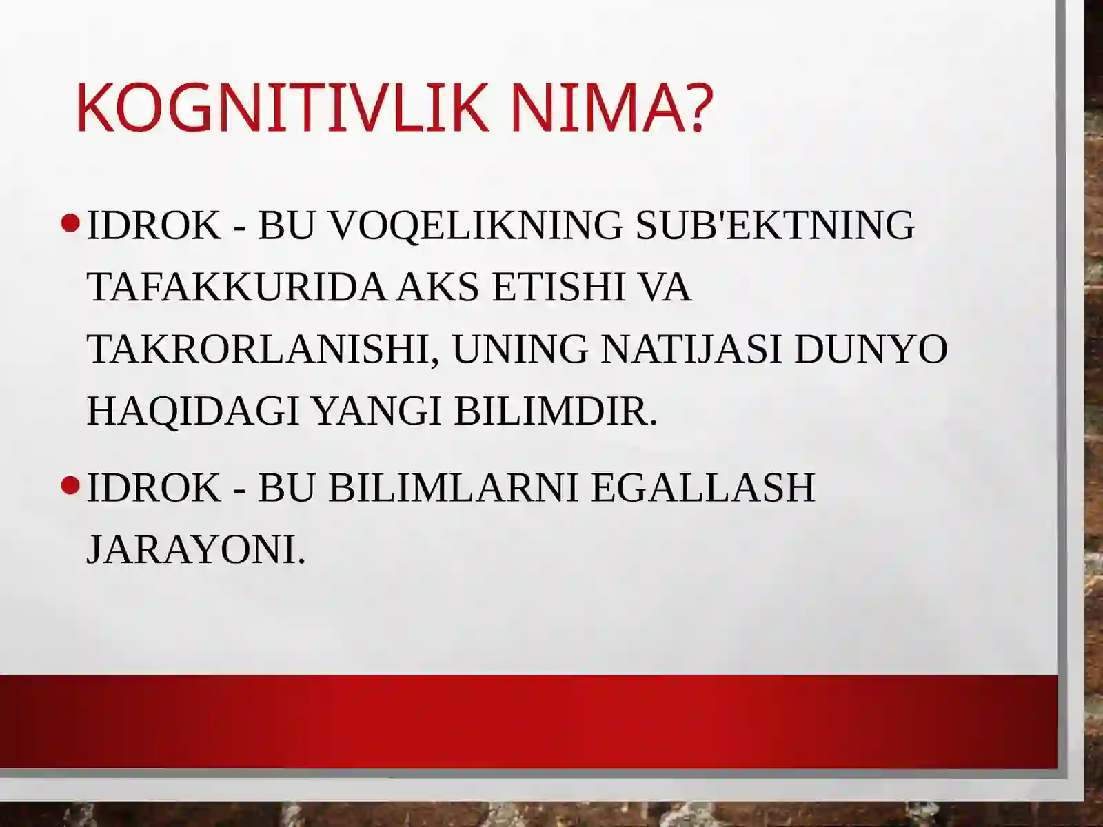 Idrok faoliyat sifatida 4