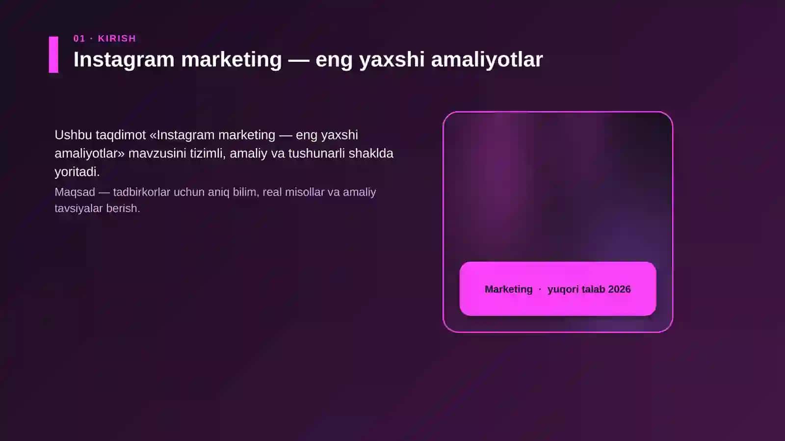Instagram marketing — eng yaxshi amaliyotlar 4