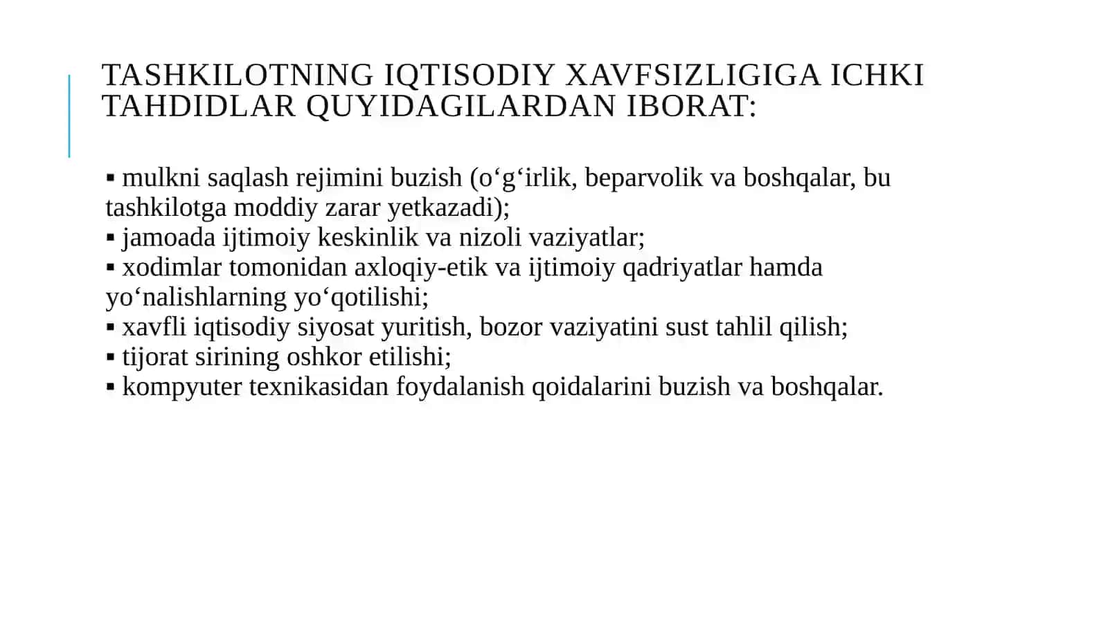 Xoʼjаlik yurituvchi sub’yektlаr iqtisodiy xаvfsizligi 4