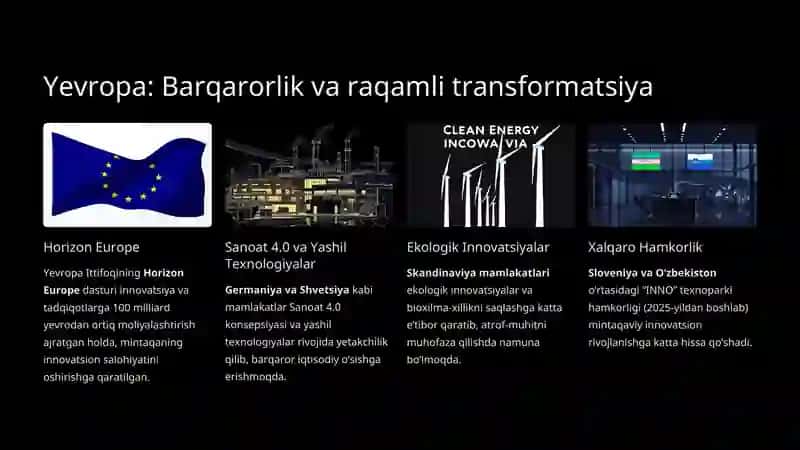 Dunyo innovatsion ekotizimlari AQSh, Yevropa, Janubiy Koreya va Xitoy tajribasi ppt 4