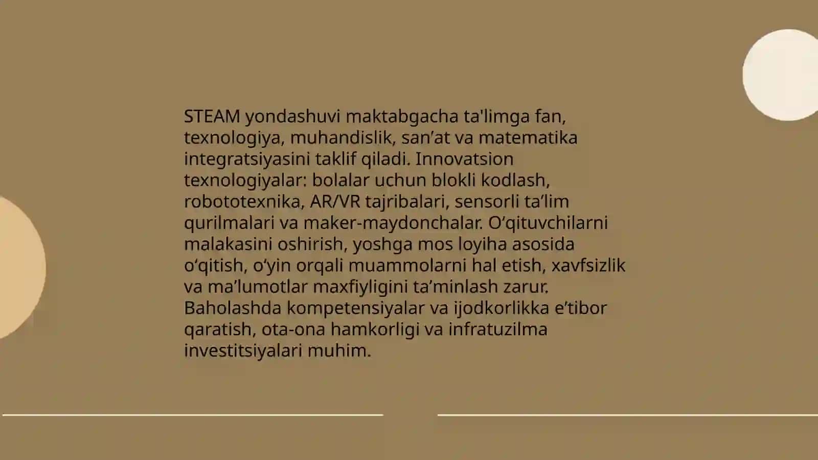 Markazlarida yangı texnologiyalarni joriy etish 4