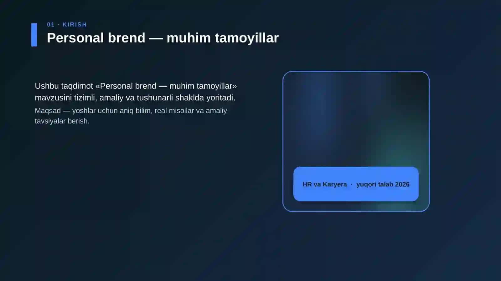 Personal brend — muhim tamoyillar 4