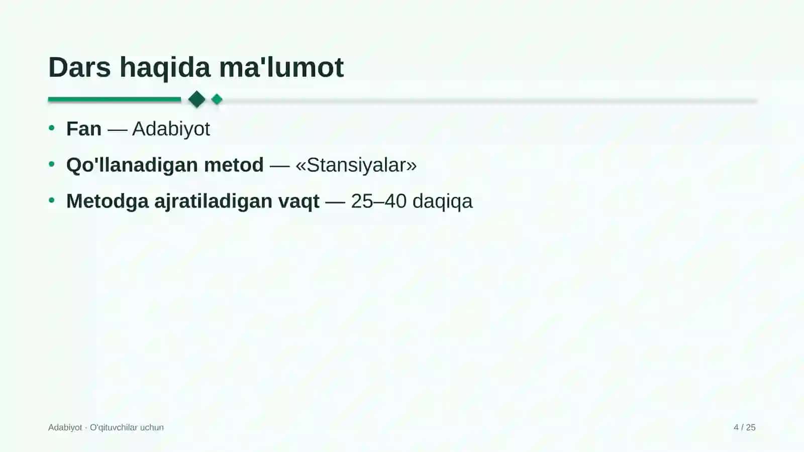 adabiyot darslarida stansiyalar metodidan foydalanish 8215 4