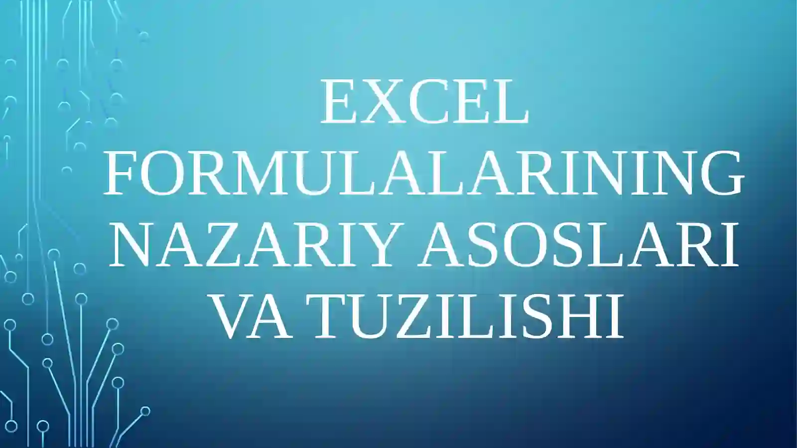 Excel dasturida matematik formulalar bilan ishlash 4