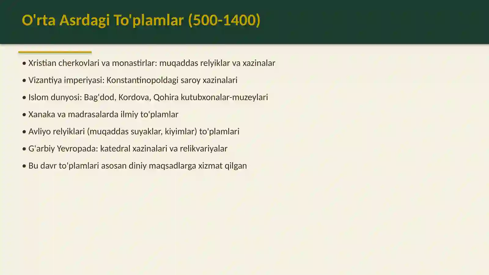 Muzeylarning shakllanish tarixi 4