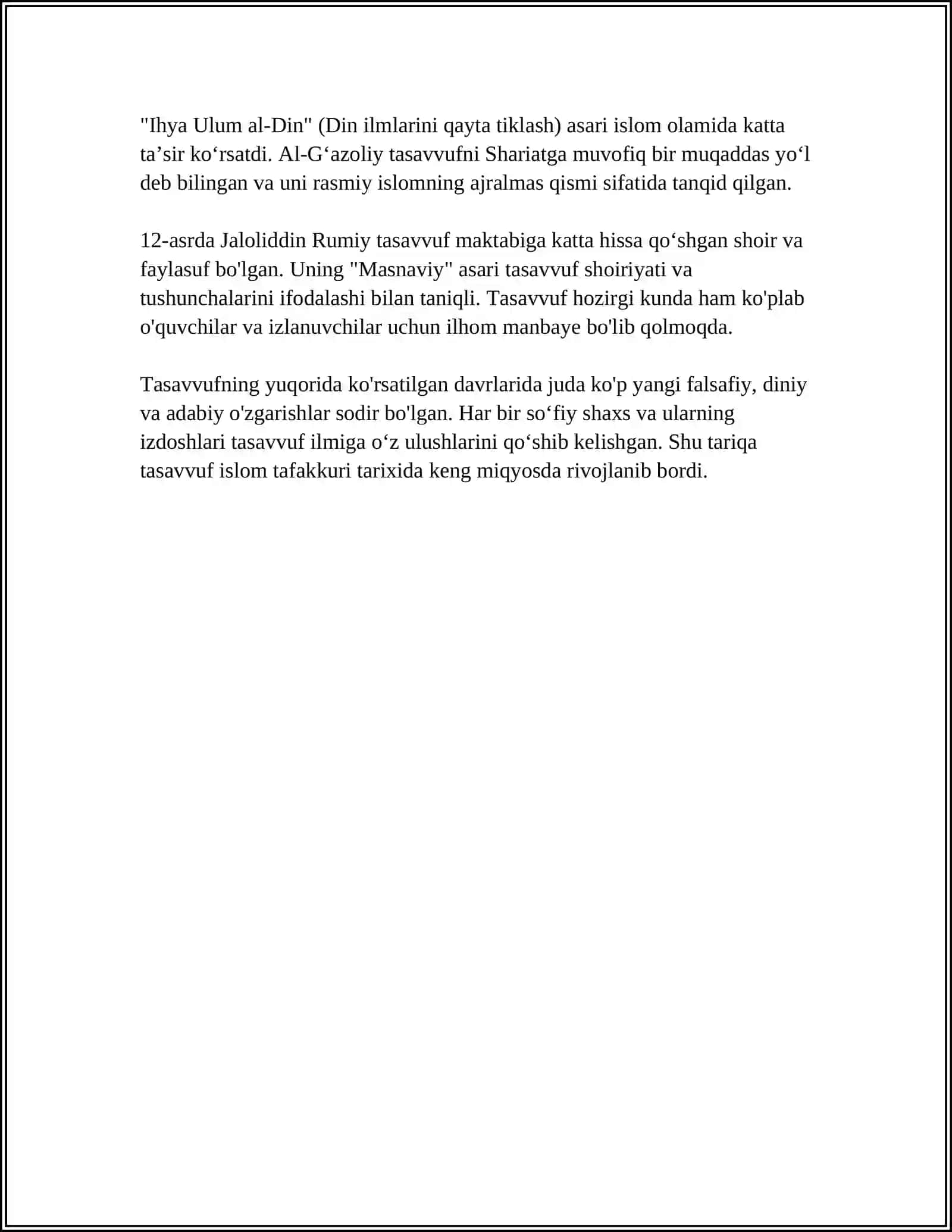 TASAVVUF REFERAT 4