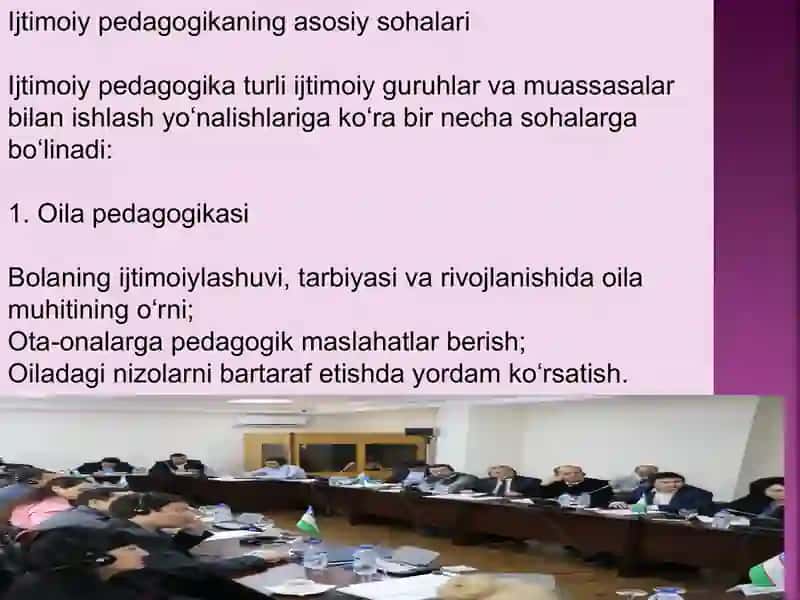Ijtimoiy pedagogikaning sohalarivavazifalari 4