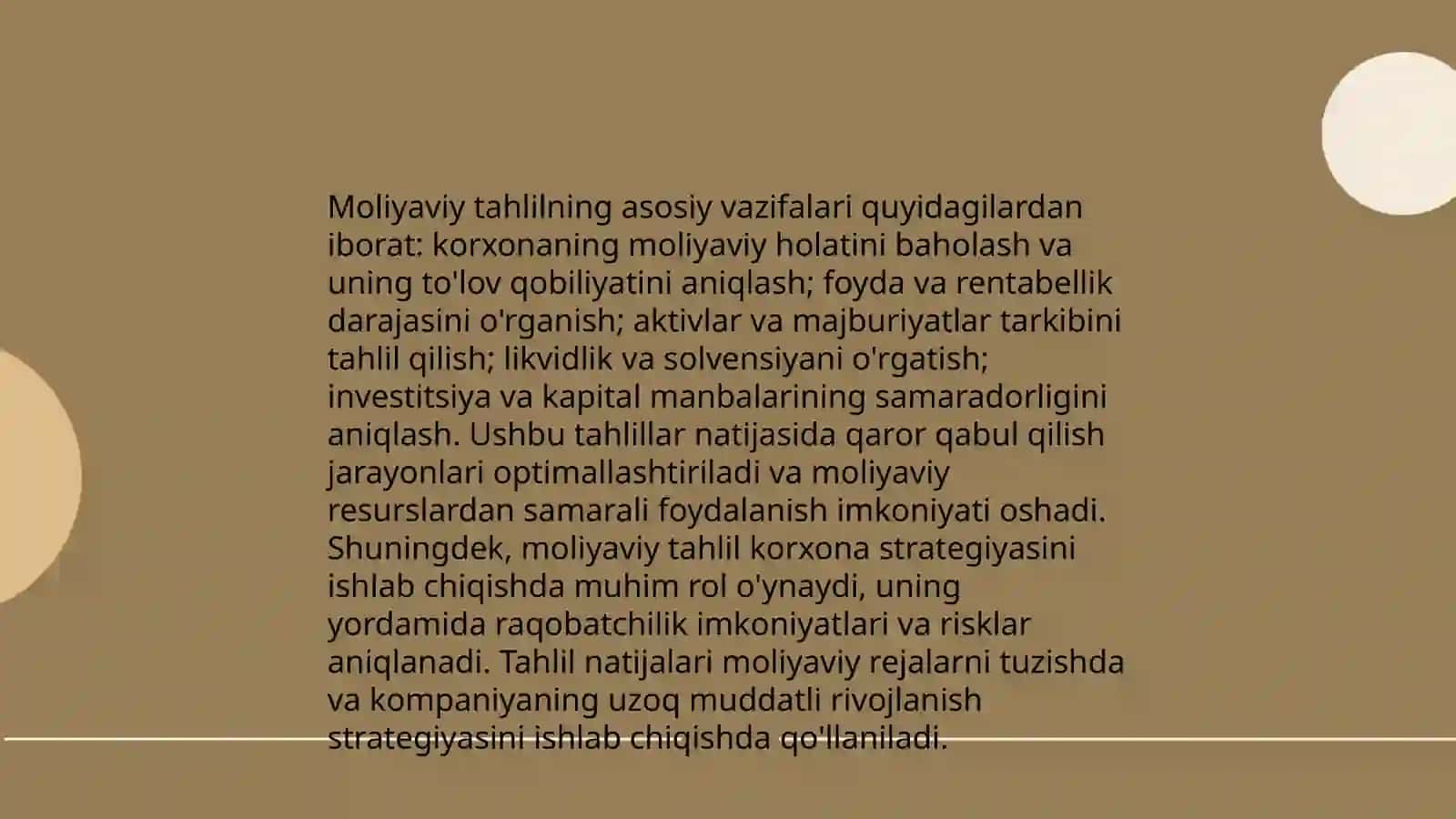 Moliyaviy tahlilning maqsadi, vazifalari, usullari va axborot manbalari 4