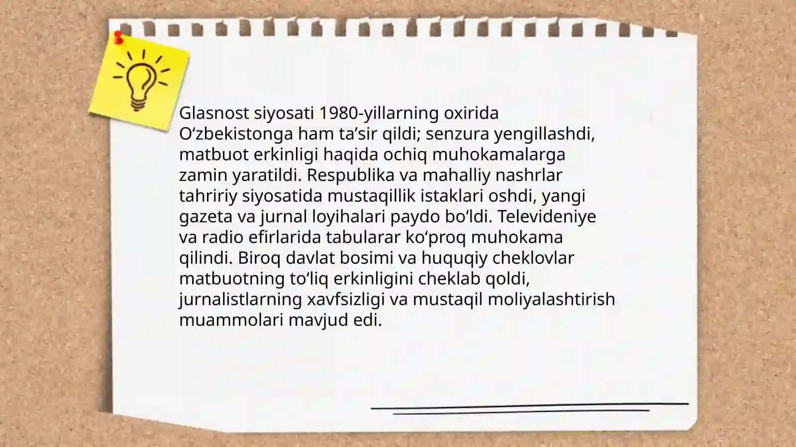 Qayta qurish yillarida Oʻzbekistondagi ijtimoiy siyosiy vaziyat 4