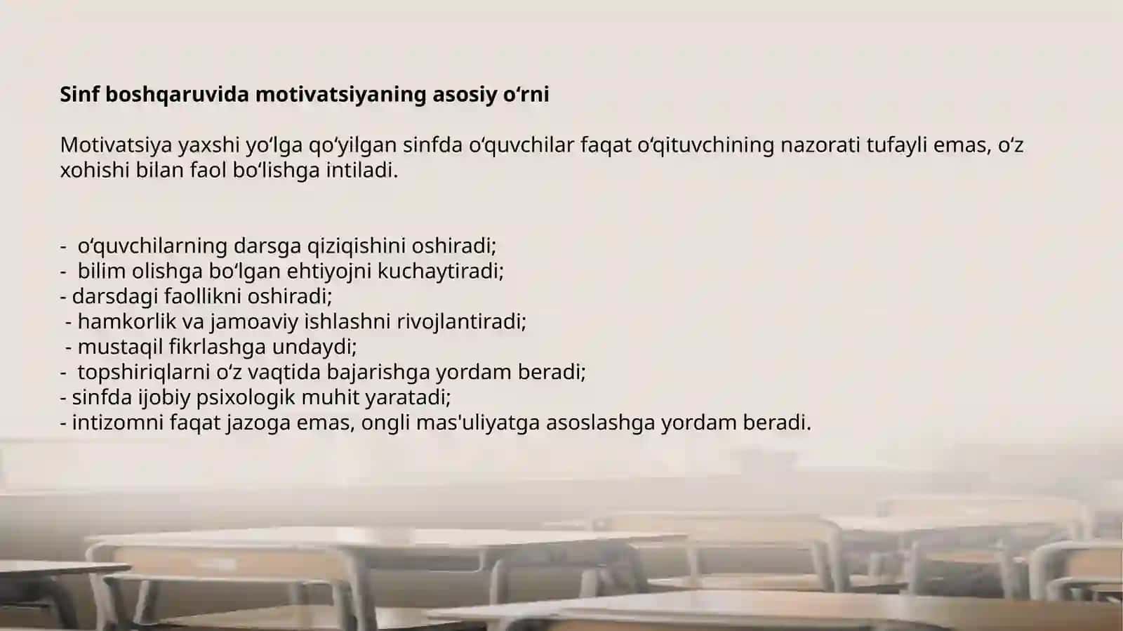 MOTIVATSIYANING O'RNI 4