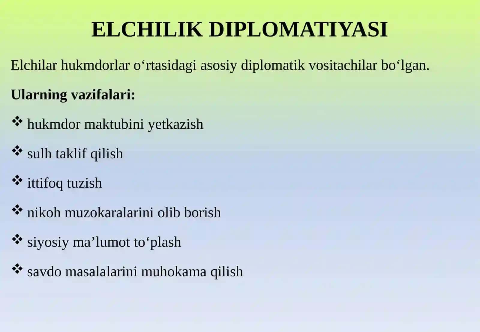 O‘RTA ASRLARDA YEVROPADA XALQARO MUNOSABATLAR VA DIPLOMATIYA foto ma'l 4