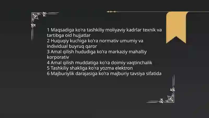 Farmoyish hujjatlari va ularning xususiyatlari 4