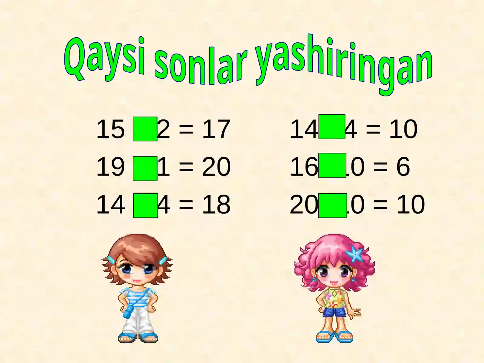 1-sinf matematika fanidan Taqdimoti 4