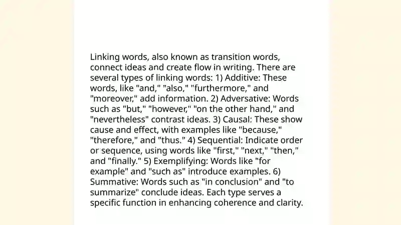 Linking words 4