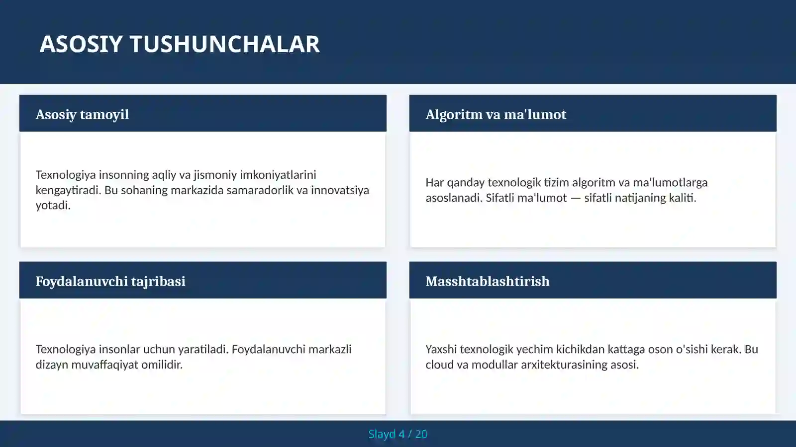 KVANT HISOBLASH INQILOBI 4