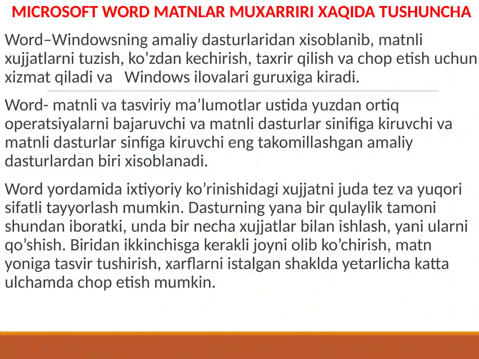 Microsoft Office dasturi 4