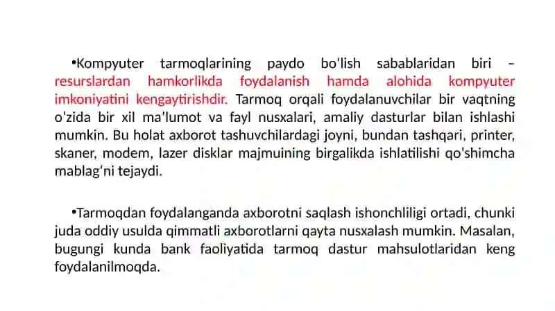 Ma’lumotlarni tarmoqli qayta ishlash texnologiyalari 4