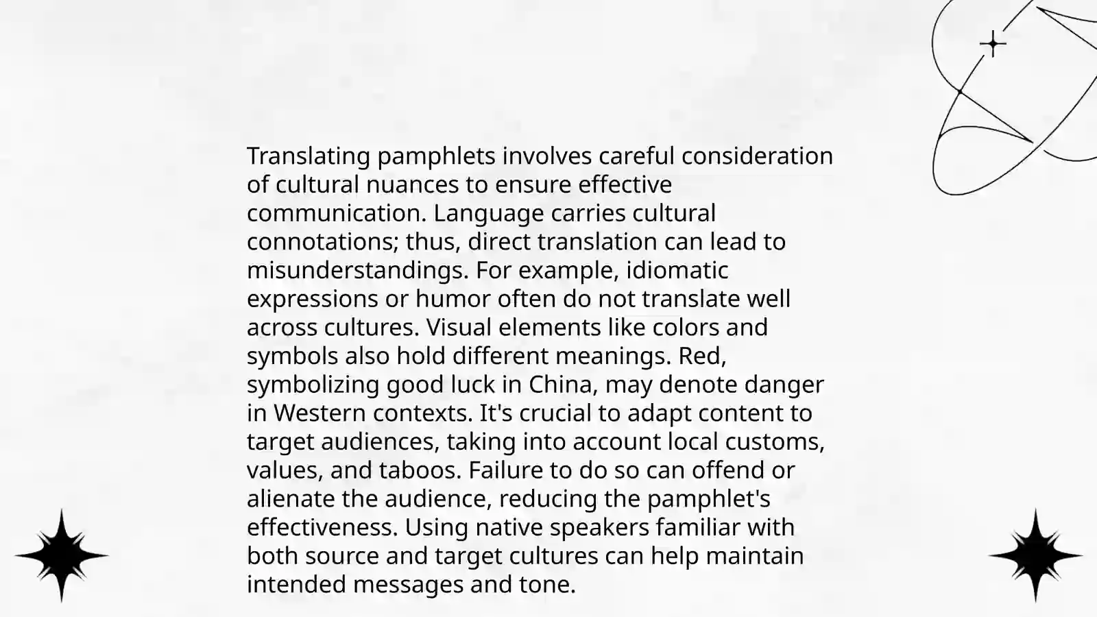 The translarion of pamphlets: peculiarities of pamphlets, the difficulties in translation 4