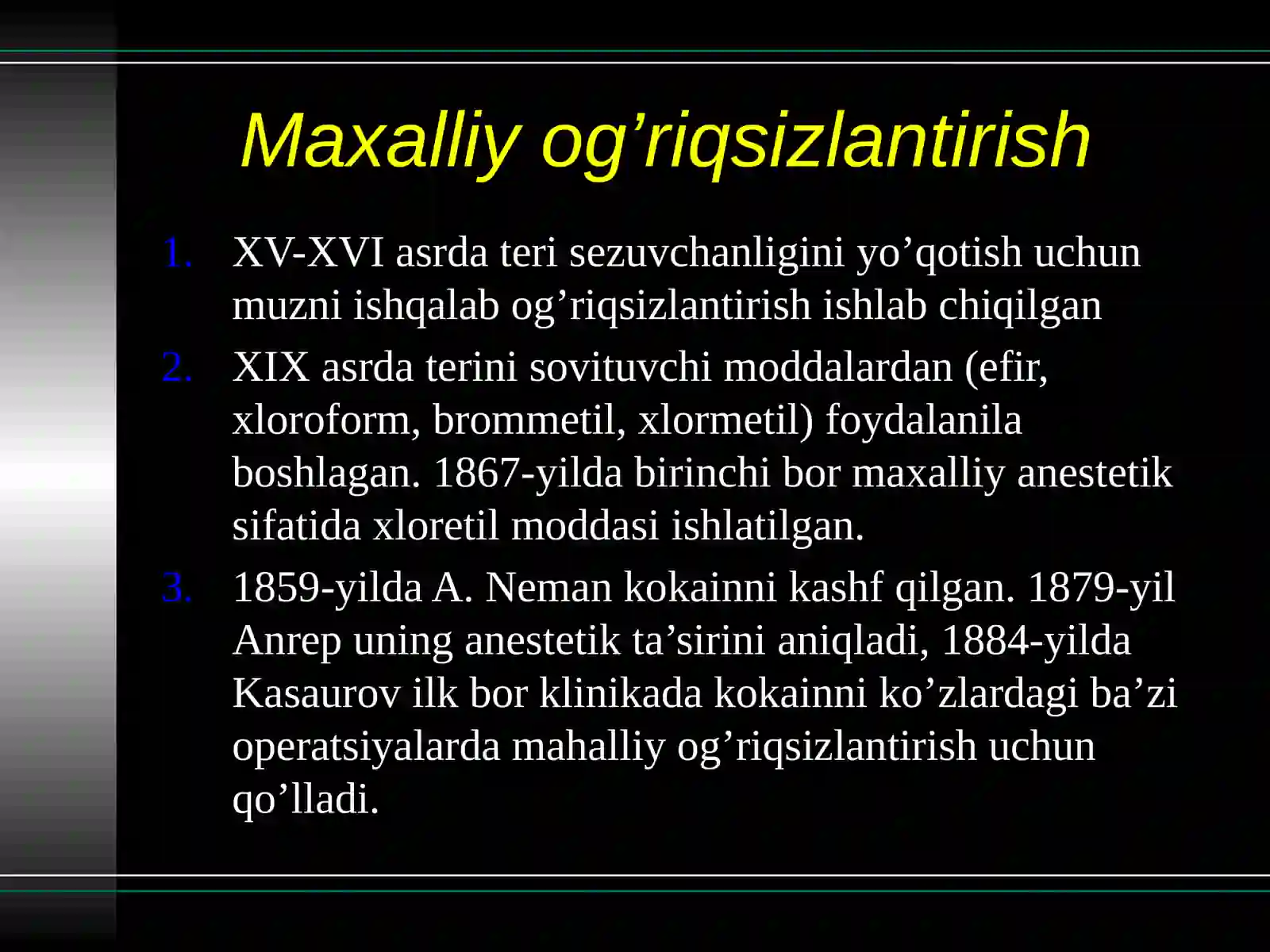Stomatologiyada mahaliyanestezia 4