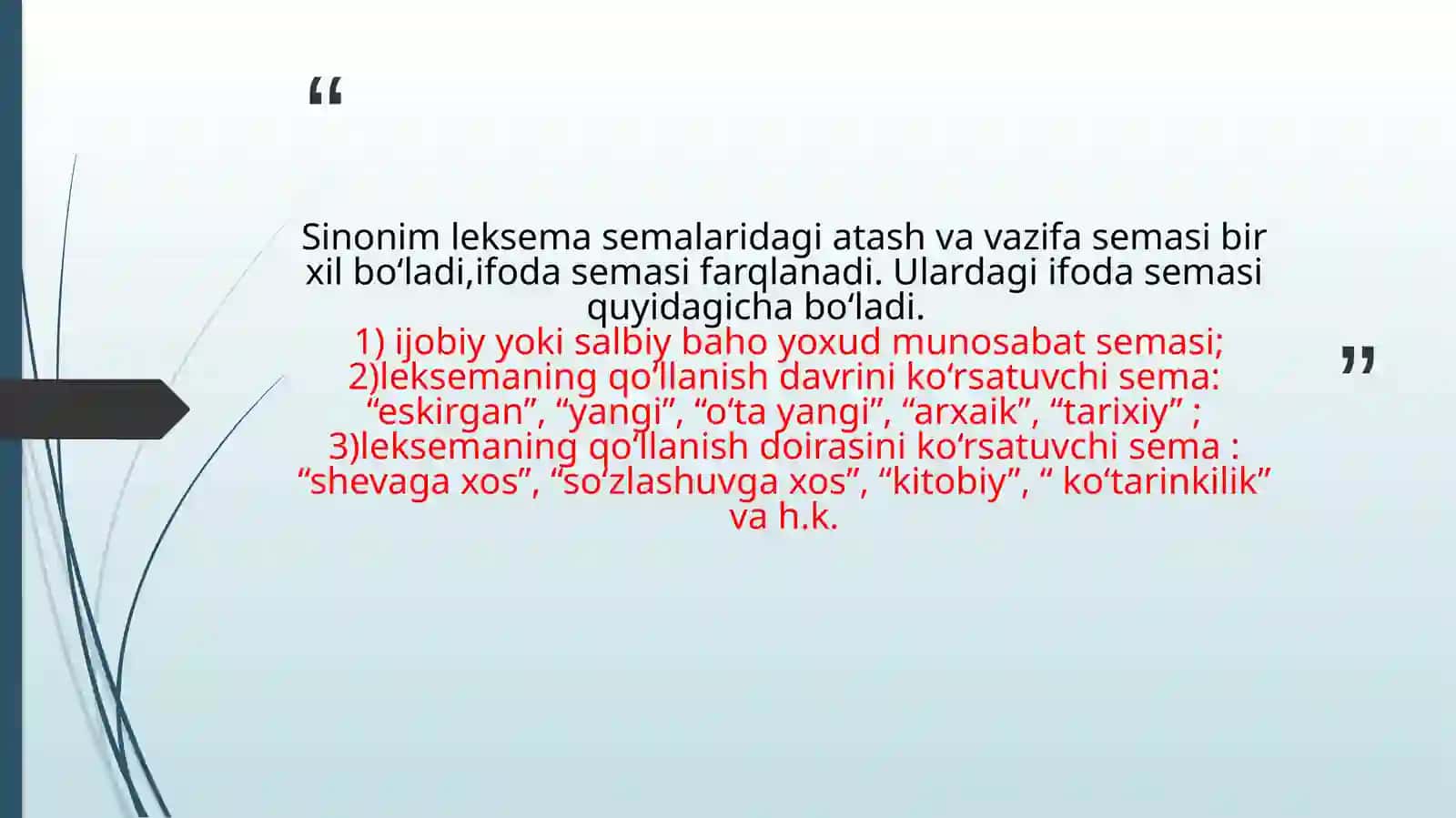 O‘zbek tilida leksik-semantik munosabat va uning turlari 4