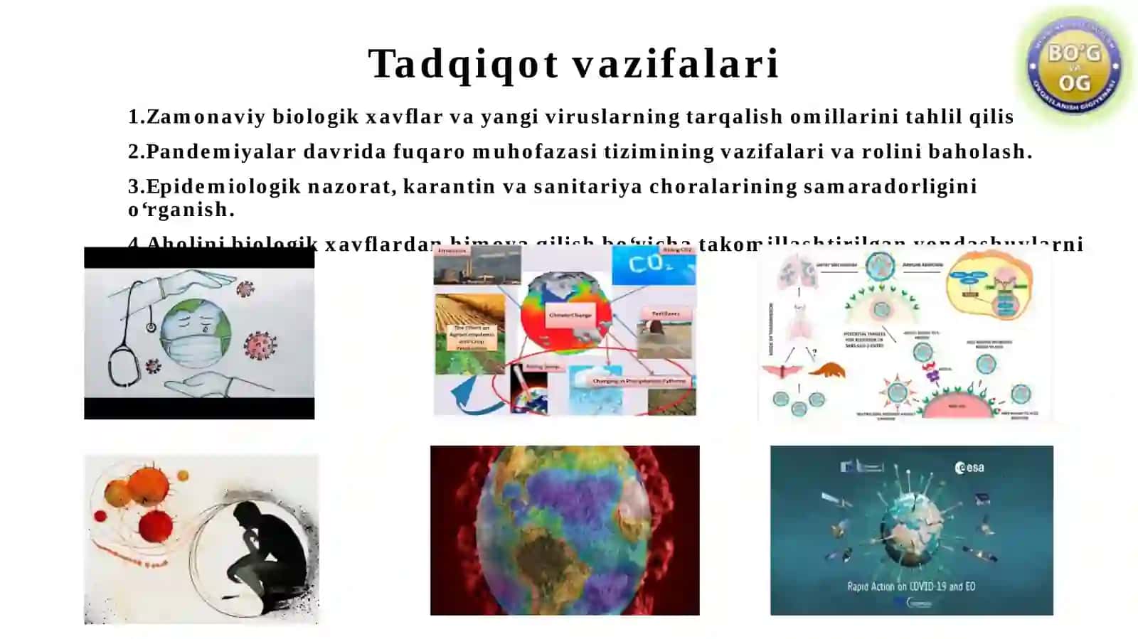 Zamonaviy biologik xavflar va pandemiyalar sharoitida fuqaro muhofazasi tizimi 4