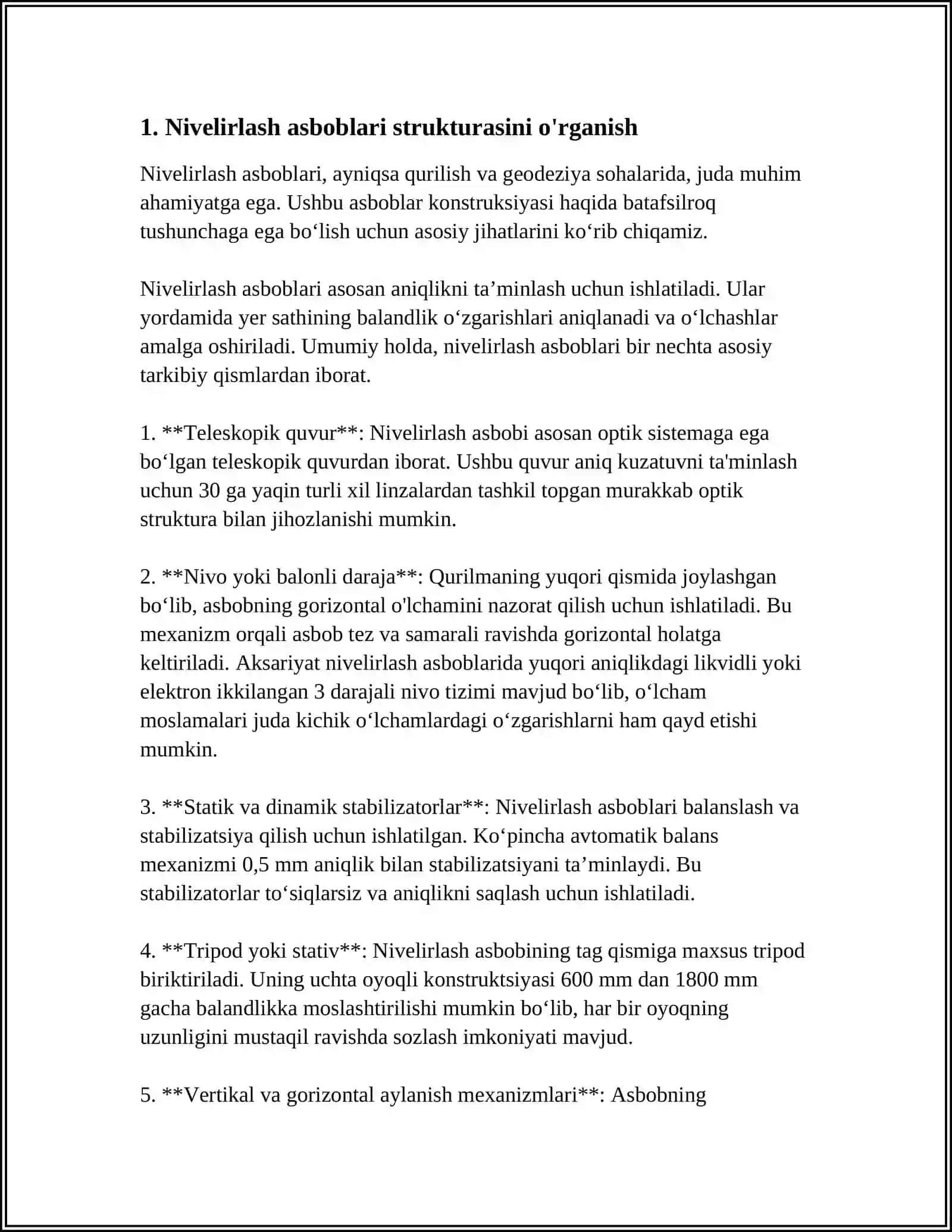 N3 NIVELIR VA REKALARNI TEKSHIRISH 4
