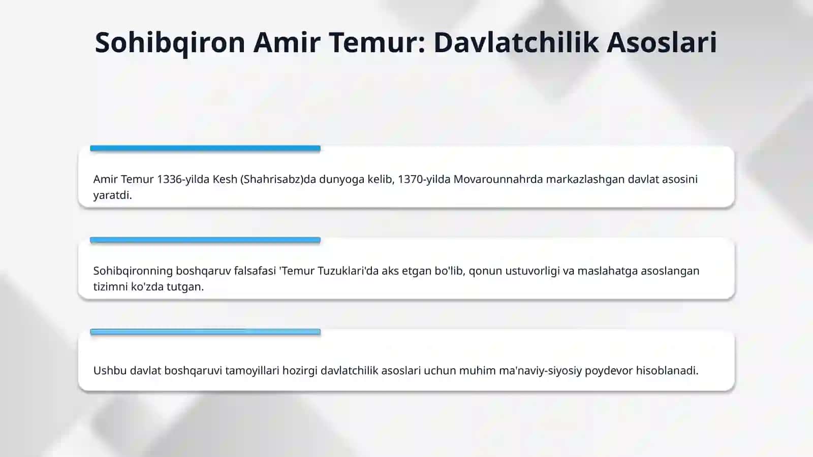 Buyuk Temuriylar merosi -Vatanning sadoqat ramzi 4