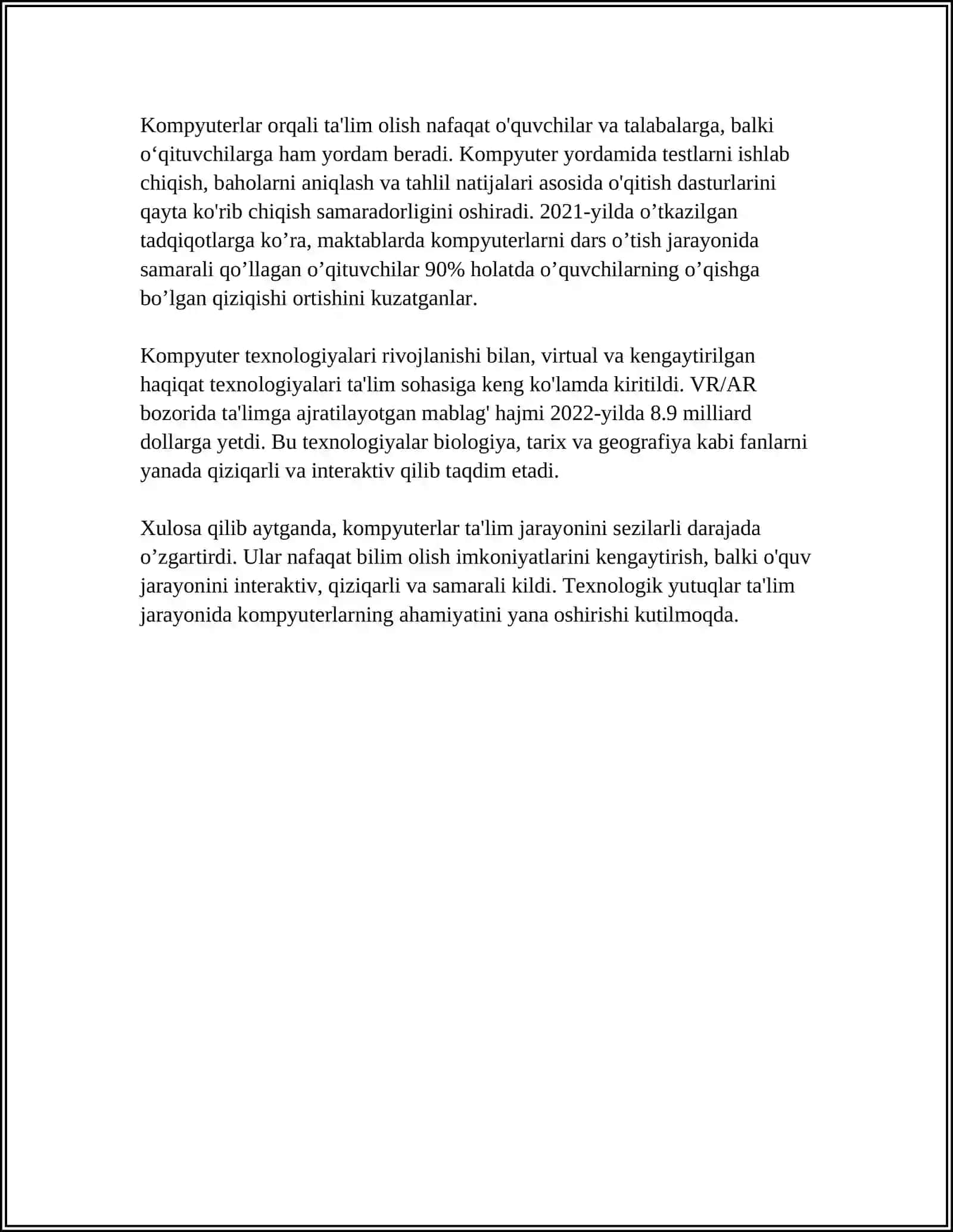 MTMLARNING TA`LIM-TARBIYA JARAYONIGA KOMPYUTERLARDAN FOYDALANISHNING AFZALLIK TOMONLARI 4