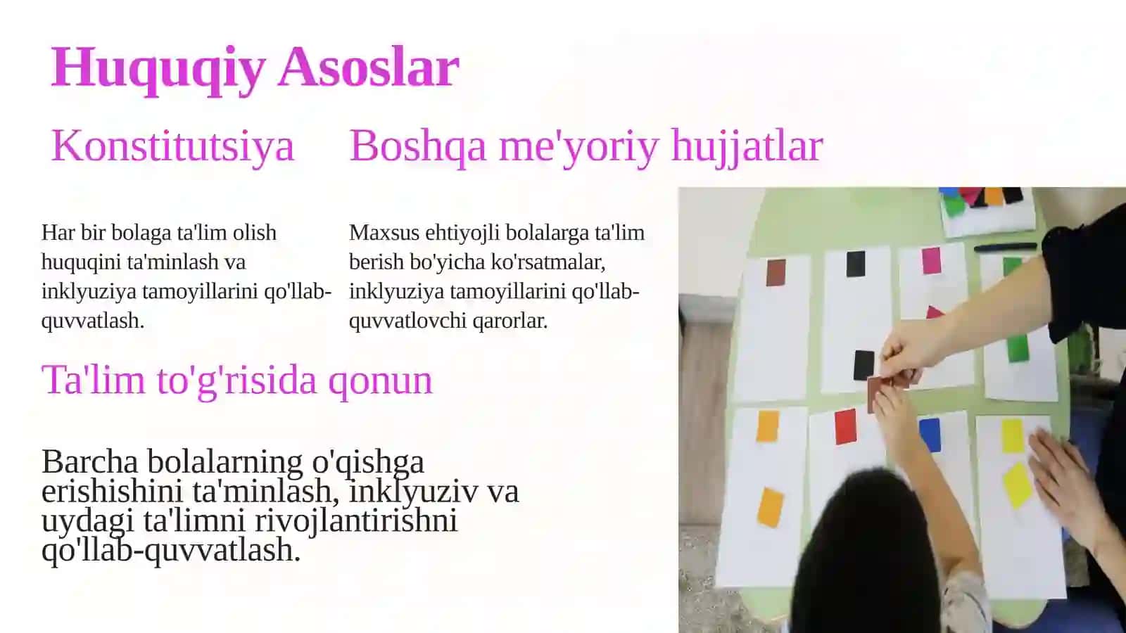 Inklyuziv va Oila va maktabdagi Ta'lim: "Mehrli Maktab" Konsepsiyasi 4