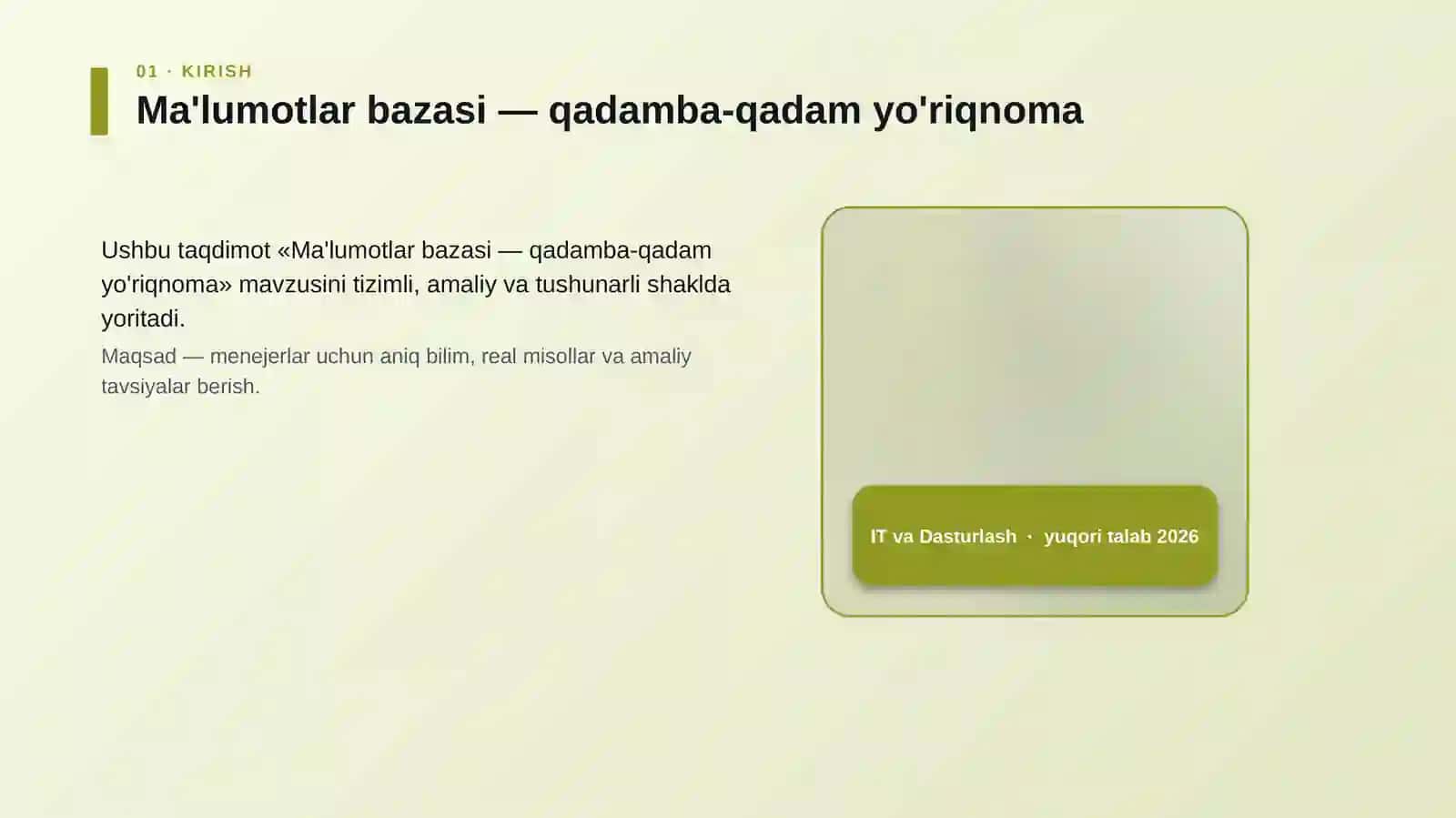 Ma'lumotlar bazasi — qadamba-qadam yo'riqnoma 4