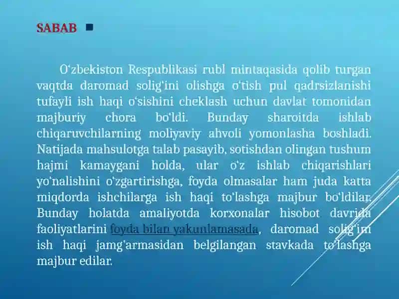 Foyda solig‘ining joriy qilinishi, iqtisodiy mohiyati va ahamiyati 4