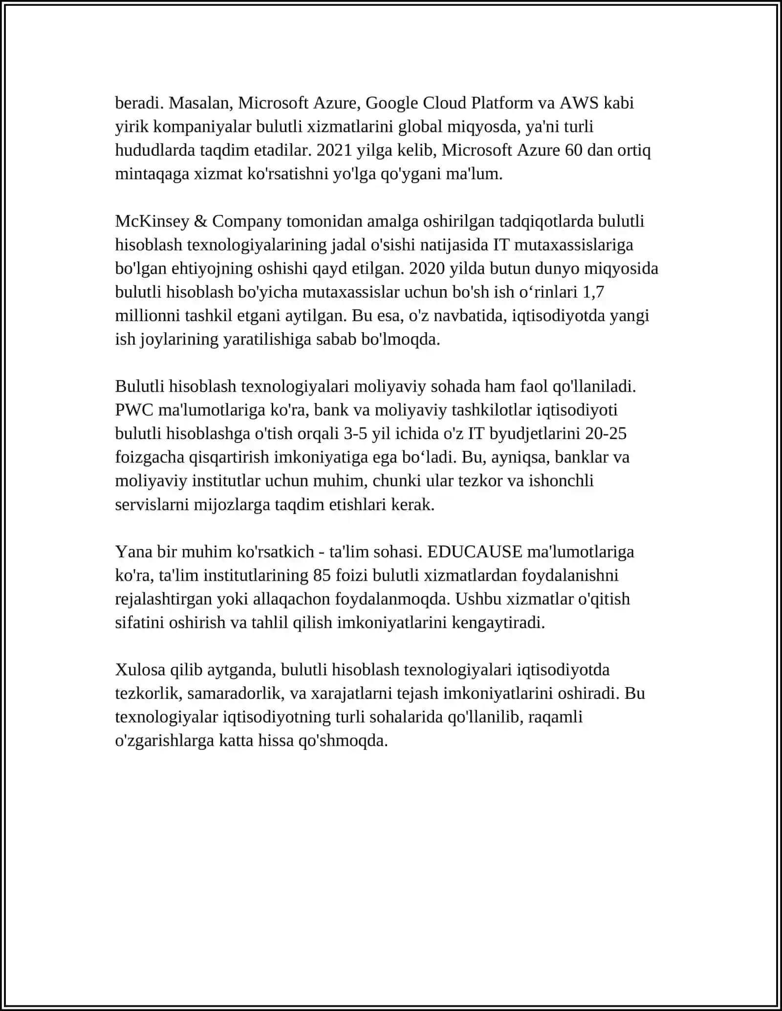 IQTISODIYOTDA ZAMONAVIY INFORMATSION-KOMMUNIKATSION TEXNOLOGIYALARNING TEXNIK TAMINOTI 4