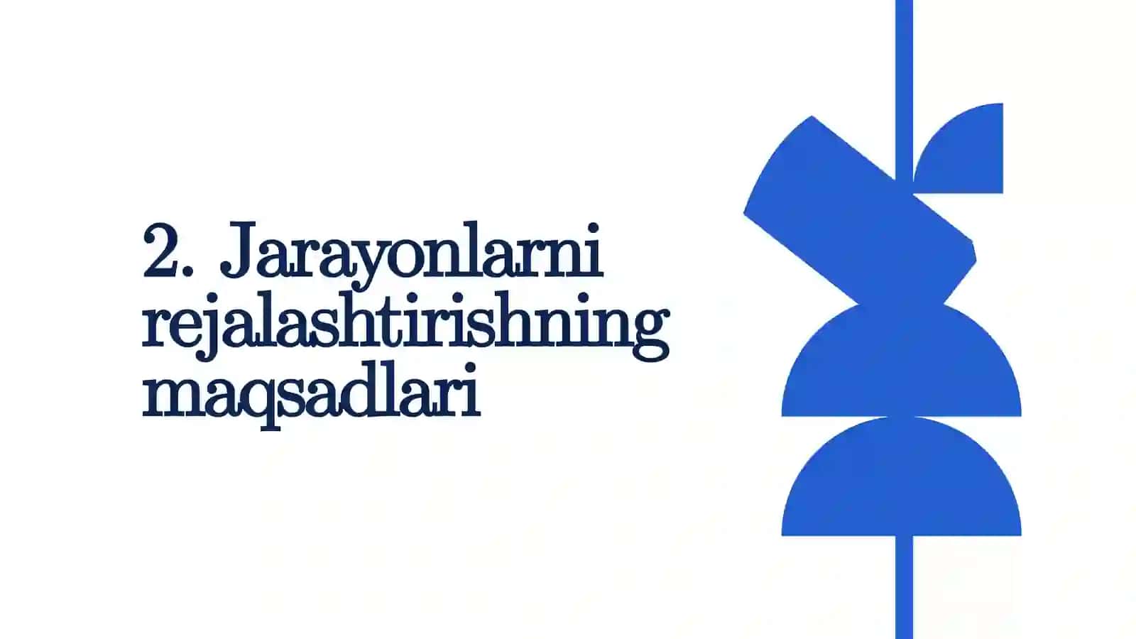 Jarayonlarni rejalashtirish va ularning turlari 4