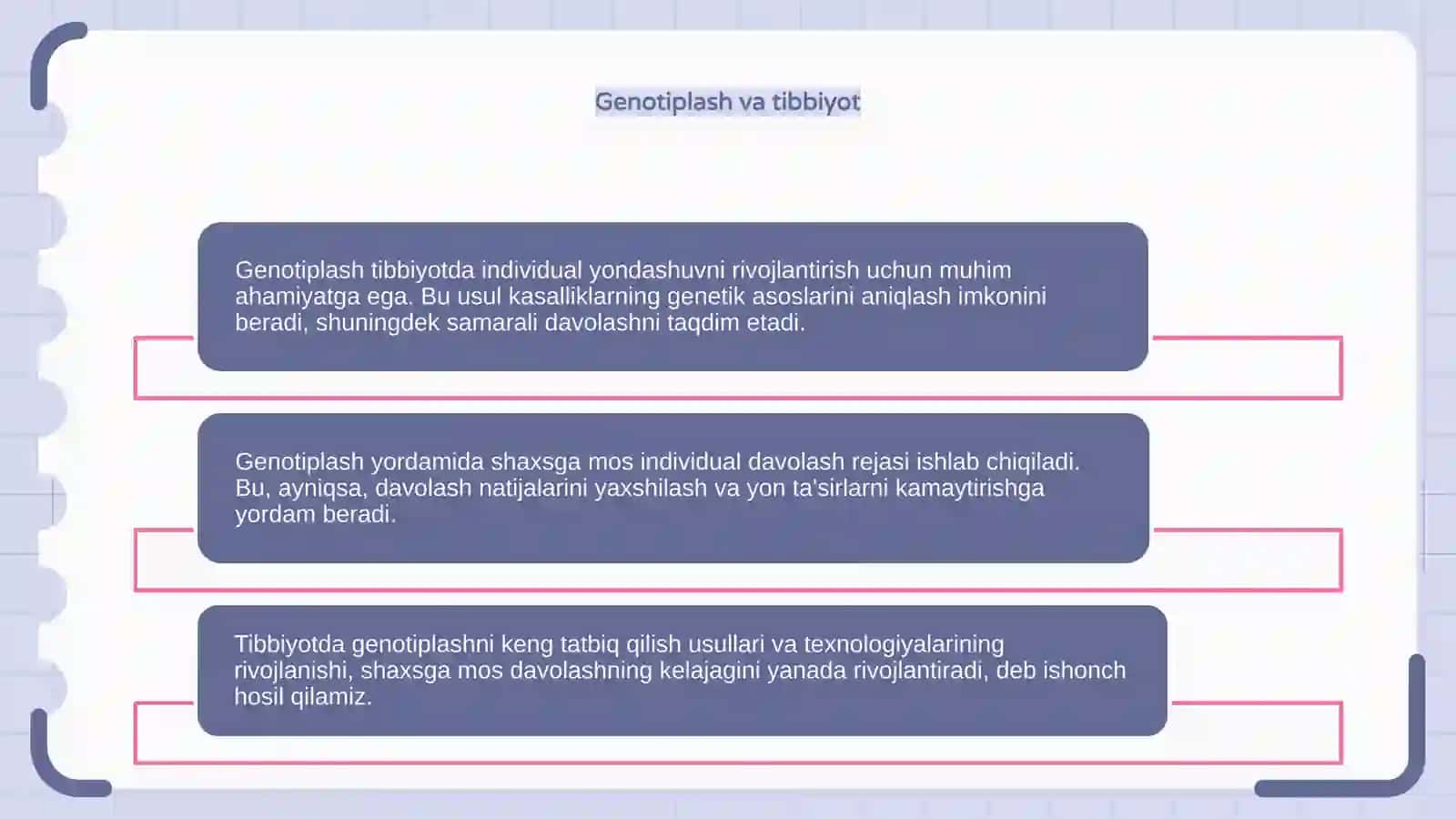 Genotiplash tibbiyotni personallashtirishdagi ahamiyati 4