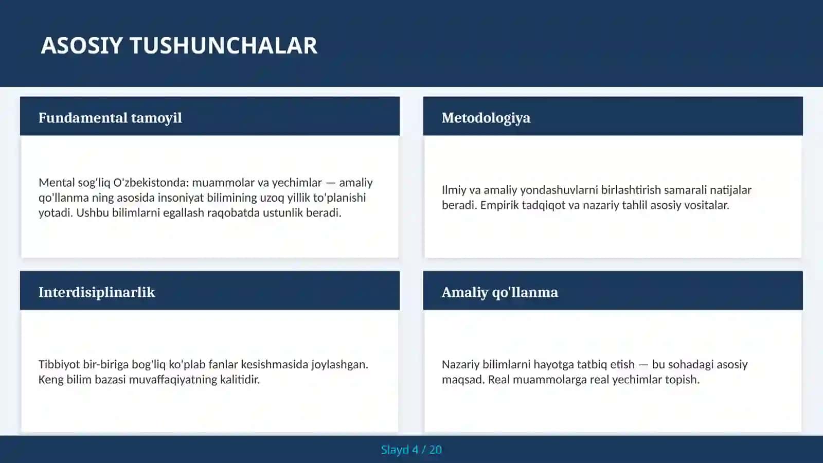 Mental sog'liq O'zbekistonda: muammolar va yechimlar — amaliy qo'llanma 4