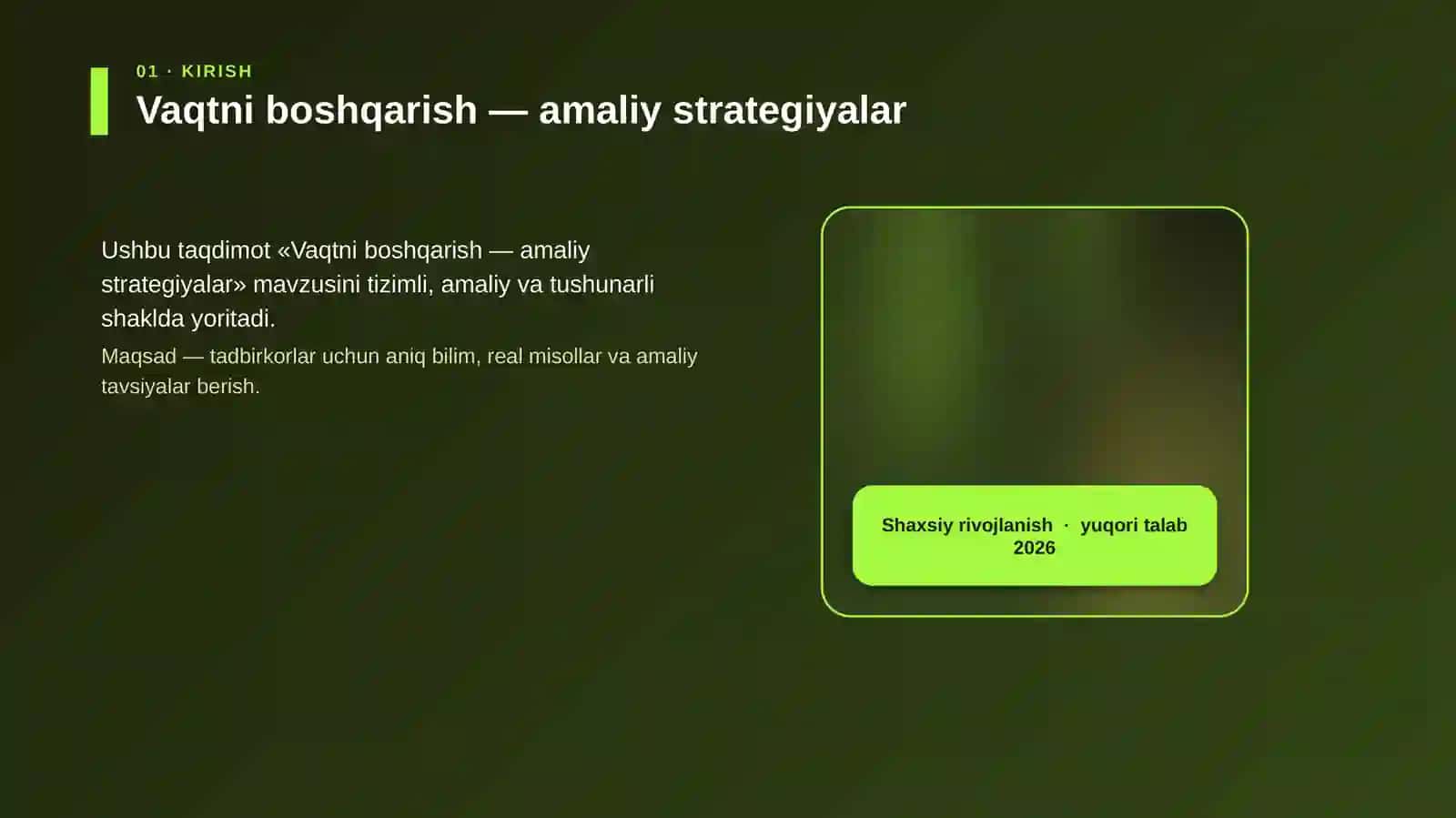 Vaqtni boshqarish — amaliy strategiyalar 4