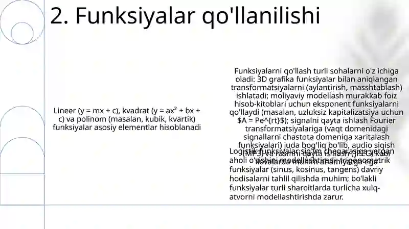 Matematik funksiyalar 4