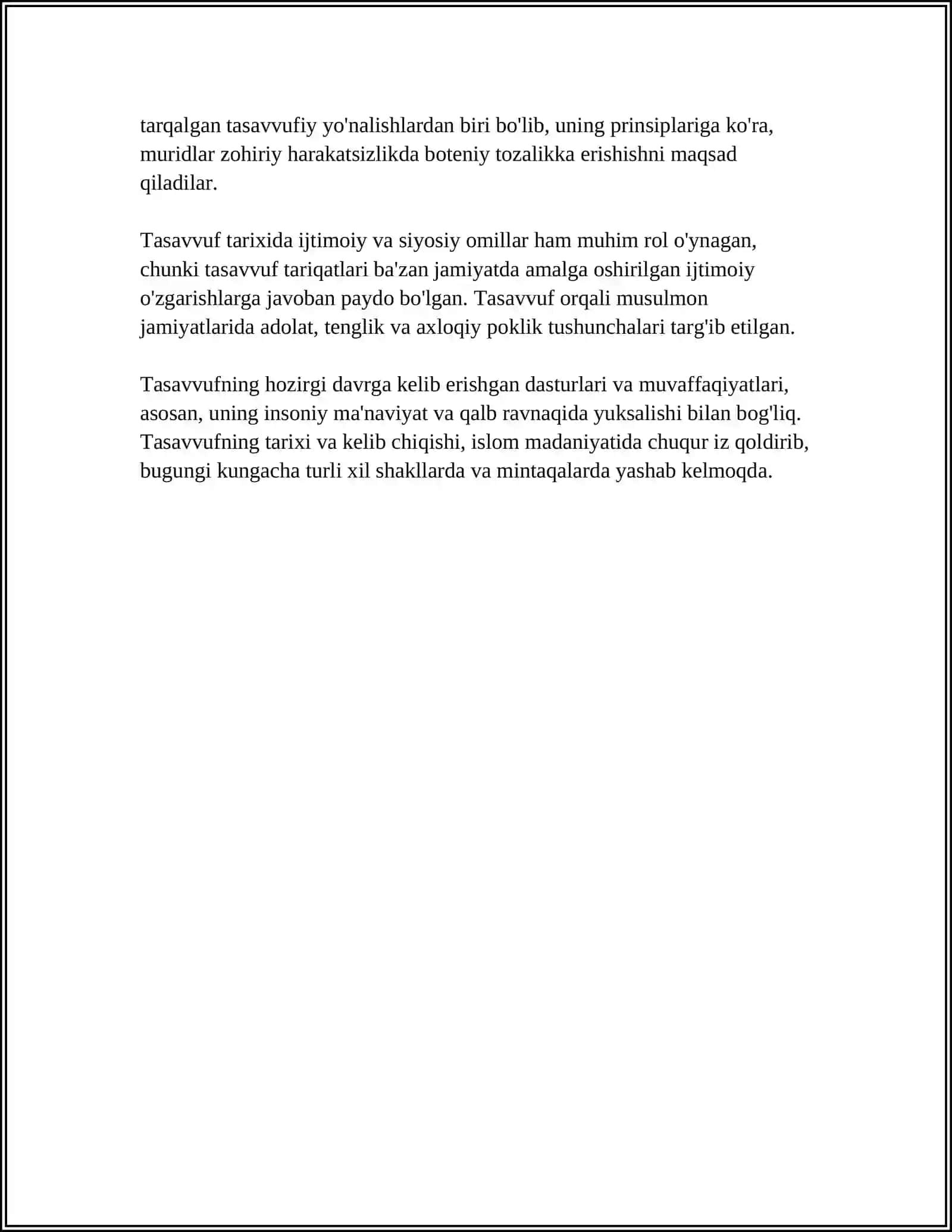 TASAVVUF VA MUMTOZ SHE’RIYATNING TARIXIY RIVOJLANISHINI O‘RGANISH 4