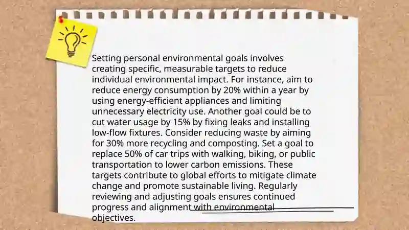 Develop your individual action plan to solving environmental issues 4