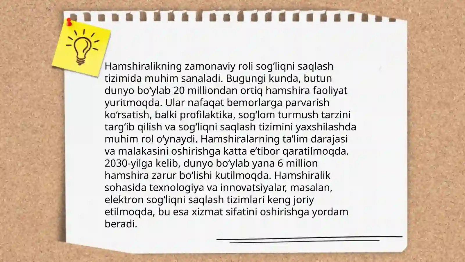 Hamshiralik haqida slayid 4