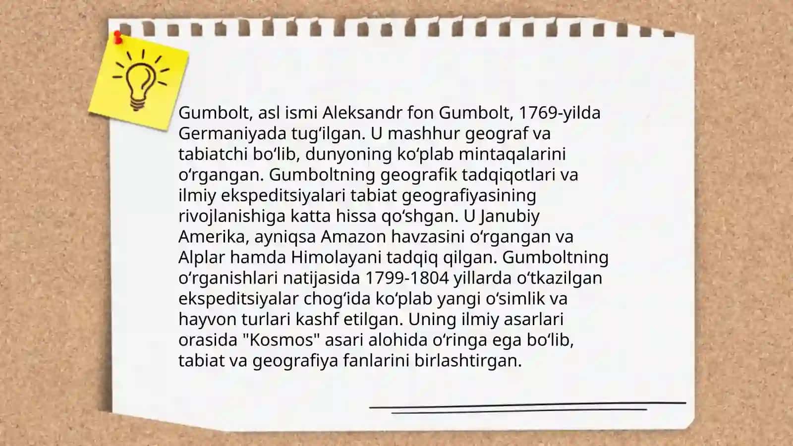Aleksandr Gumboltning geografiya faniga qo‘shgan hissasini tadqiq qilish 4