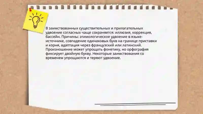 Правописание двойных согласных в имён существительных, прилагательных,наречиях 4